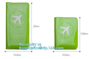 New Arrival Plastic PVC Passport cover, Fashion journey 3D PVC synthetic leather travel map passport cover, passport pac supplier