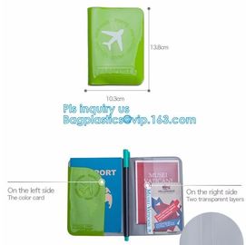 New Arrival Plastic PVC Passport cover, Fashion journey 3D PVC synthetic leather travel map passport cover, passport pac supplier