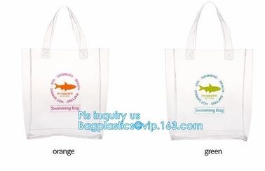fashion pvc mirror vinyl shopping bag with printing, Recyclable Durable Clear PVC Shopping Bag with Button Closure, tote supplier