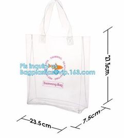 fashion pvc mirror vinyl shopping bag with printing, Recyclable Durable Clear PVC Shopping Bag with Button Closure, tote supplier