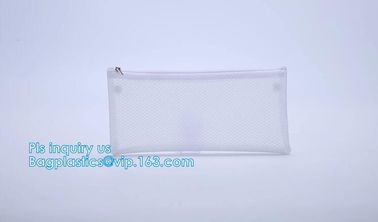 multi-purpose washable portable breathable 3 pcs polyester mesh travel cosmetic bag, Mesh Zipper Black Makeup Pouch Cosm supplier