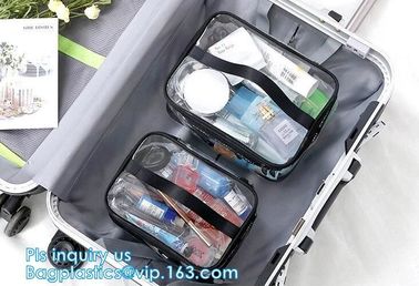 Make up beauty cosmetic bag travel pvc zipper bag for travel cosmetic packaging, Vinyl Travel Bag Foldable Organizer Duf supplier