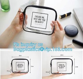 Make up beauty cosmetic bag travel pvc zipper bag for travel cosmetic packaging, Vinyl Travel Bag Foldable Organizer Duf supplier