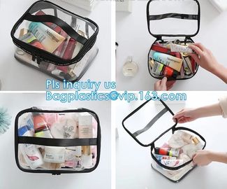 Make up beauty cosmetic bag travel pvc zipper bag for travel cosmetic packaging, Vinyl Travel Bag Foldable Organizer Duf supplier