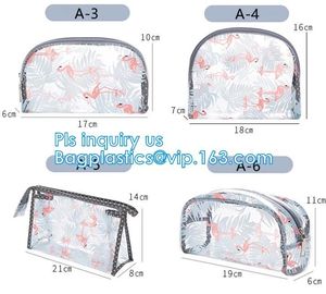 wholesale makeup bag travel pvc zipper bag, Organic Plastic PVC Bags Travel Cosmetic Bag seal Toiletry Zip Pouch, drawst supplier