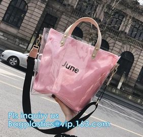 pvc shoulder bag transparent holographic handbag, handbag and shoulder ladies sling bag, jelly fashion pvc lady handbag supplier