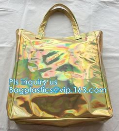PVC Promotional Cosmetic travel bag with die cut handle, gift and shopping bags with handles customized pvc bag, station supplier