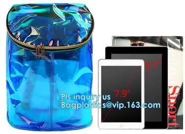 promotional clear waterproof plastic cosmetic packaging handle zipper top pouch printed transparent pvc bag, Cosmetic Ba supplier