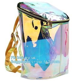 Multi-pockets School Backpack Outdoor Backpack, Multi-pockets School Backpack, PVC transparent backpack for beach, pack supplier