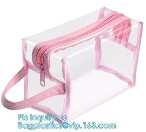 cosmetic bag and transparent mesh makeup bag for costmetic bag, handle pvc toiletry bag cosmetic bag, Makeup Pouch, bag supplier