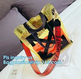 Bow Handle Hanger Zipper Lock Cosmetic Pvc Bag With k, handle bag gift clear vinyl plastic packaging zipper bags w supplier