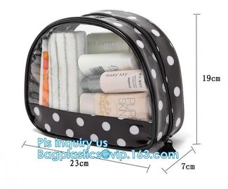 PVC Travel Cosmetic Make Up Toiletry Zipper Bag, Waterproof Men Women Travel PVC Cosmetic Pouch Make Up Kit Organizer Ma supplier