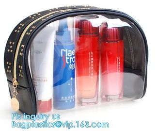 PVC Travel Cosmetic Make Up Toiletry Zipper Bag, Waterproof Men Women Travel PVC Cosmetic Pouch Make Up Kit Organizer Ma supplier