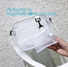 Stadium Purse PVC Handbag Chain Crossbody Bag, holographic transparent pvc handbag korean crossbody jelly bag, Travel ma supplier