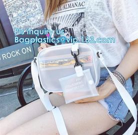 Stadium Purse PVC Handbag Chain Crossbody Bag, holographic transparent pvc handbag korean crossbody jelly bag, Travel ma supplier