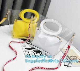 tote bag pu waterproof beach package handbag, Colorful PVC PU Handbag For Woman, Beach Bag Women Handbag With Cotton Rop supplier