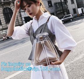 EVA pvc lady packing handbag, Online shop china fashion transparent PVC ladies handbag, holographic handbag, Cosmetic Tr supplier