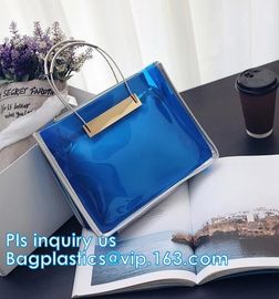 promotional pvc handbag for christmas, Shoulder Handbag with Interior Pocket, tote shoulder PVC sling clear vinyl beach supplier