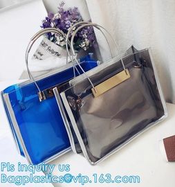 promotional pvc handbag for christmas, Shoulder Handbag with Interior Pocket, tote shoulder PVC sling clear vinyl beach supplier