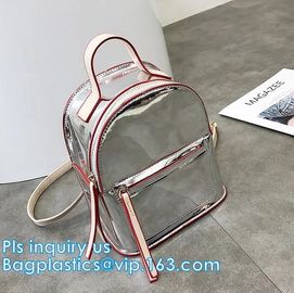 vinyl backpack, Travel Bag Clear Unisex Transparent School Backpack, PVC Tarpaulin Dry Backpack, Customized Clear Childr supplier