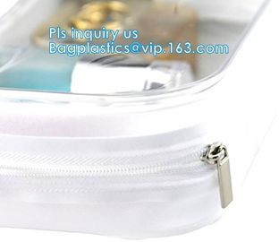 cusotm logo rope handle clear pvc bag with zipper, handle transparent cosmetic bag, k Make Up Travel Bag, Organize supplier