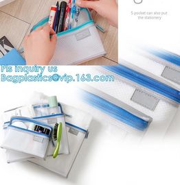 cosmetic mesh zipper bag for promotional gifts and cosmetics, Nylon Mesh Makeup Cosmetic Bag Clear Mesh Make up Cosmetic supplier