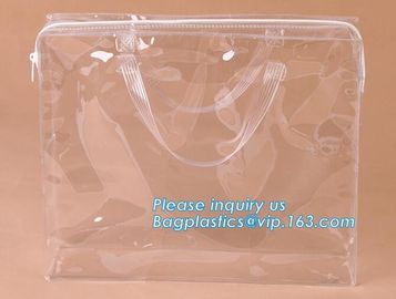 OEM Zippered Blanket Organizer Storage Bag Large PVC Quilt Bag, Vinyl Bags With Handles Clear Makeup Set PVC Zipper Bag supplier