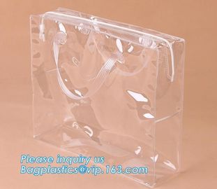 OEM Zippered Blanket Organizer Storage Bag Large PVC Quilt Bag, Vinyl Bags With Handles Clear Makeup Set PVC Zipper Bag supplier