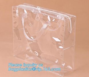 OEM Zippered Blanket Organizer Storage Bag Large PVC Quilt Bag, Vinyl Bags With Handles Clear Makeup Set PVC Zipper Bag supplier