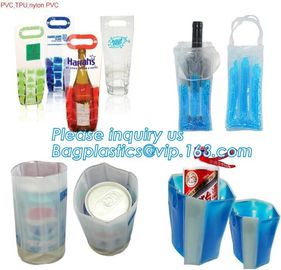 oem produced cooler pvc wine bag, ice bag for wine bottle/ PVC ice bag, bottle cooler dry ice bag for bar, restaurant supplier