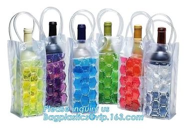 oem produced cooler pvc wine bag, ice bag for wine bottle/ PVC ice bag, bottle cooler dry ice bag for bar, restaurant supplier