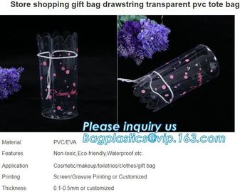 promotion organza printed mini Handbag 100% biodegradable PVC Plastic Candy packaging gift Bag, promotional or advertisi supplier