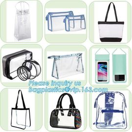 vinyl pvc zipper bags with handles, Handbag Storage Anti-dust Cover Clear Hanging Closet Bags Organizer Custom Dust Bag supplier