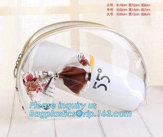 Girl Glitter PVC Fashion Cosmetic Bag, portable travel makeup bag cases bulk women handbag custom transparent clear pvc supplier