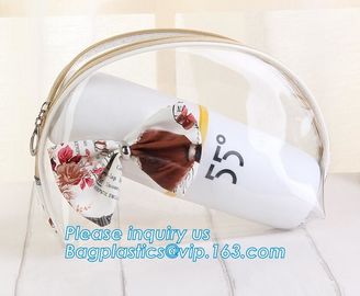 Girl Glitter PVC Fashion Cosmetic Bag, portable travel makeup bag cases bulk women handbag custom transparent clear pvc supplier