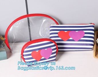 Girl Glitter PVC Fashion Cosmetic Bag, portable travel makeup bag cases bulk women handbag custom transparent clear pvc supplier