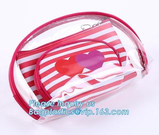 Girl Glitter PVC Fashion Cosmetic Bag, portable travel makeup bag cases bulk women handbag custom transparent clear pvc supplier