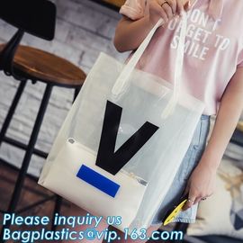 PVC Mini Letter Printed Handbag Clear Laser Shoulder Bag For Women Children, travel gift garment wine makeup shoulder ha supplier