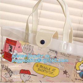 Transparent PVC Cosmetic Bag for carrying Makeup Toiletry Compact Size, luxury holographic PVC hanging travel cosmetic m supplier