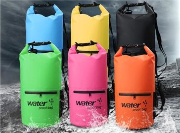 Custom Logo Low MOQ 500D PVC Tarpaulin 40L Outdoor Camping Hiking Climbing Bag Fully Waterproof Dry , Portable foldable supplier