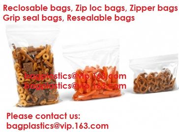 Zipper - FDA Compliant Mylar Zip Lock Packaging bag Accept Logo Printing, zipper bags PE Zip lock bag, snap seal, grip z supplier