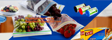 household use double track food storage zipper bag, FDA Best quality Double tracking Recycle plastic reclosable zipper B supplier