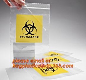 Biohazard LDPE lab specimen zipper bag customized Printing medicine bags, Pathology Specimen Medical Zipper Bag With Pri supplier