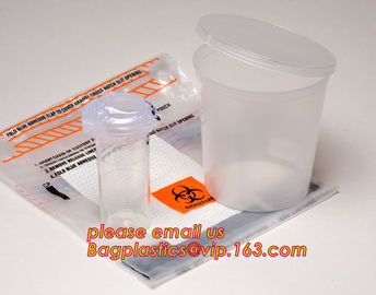 eco-friendly ldpe medical zipper bag/biohazard specimen bag for Lab, lab specimen zipper bag, Lab guard biohazard specim supplier