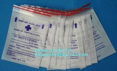 PE Biohazard Bag with zip,plastic biohazard zipper lock bag, Kangaroo Zipper Bag with Pocket made in China, testing bags supplier