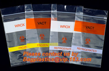 3-layer BioHazard Specimen zipper Bag, Specimen Biohazard Reclosable Bags with back pouch, Zipper Locking Pouch Biohazar supplier