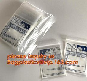 Eco friendly biohazard medicine k bag, FDA LDPE Materials Medical using Zipper Bags Plastic Zip lock bags with own supplier