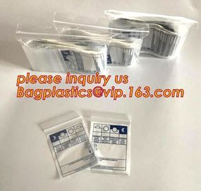 Eco friendly biohazard medicine k bag, FDA LDPE Materials Medical using Zipper Bags Plastic Zip lock bags with own supplier