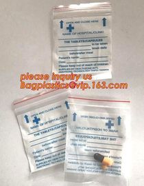 Custom printed LDPE medical k pills medicine zipper resealable small plastic bag, medical grade clear plastic zipp supplier