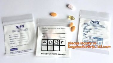 Medical Zipper Bag/LDPE Medical zipper bag/Medicine zipper Bag, writable medical k pills capsule packaging bag zip supplier